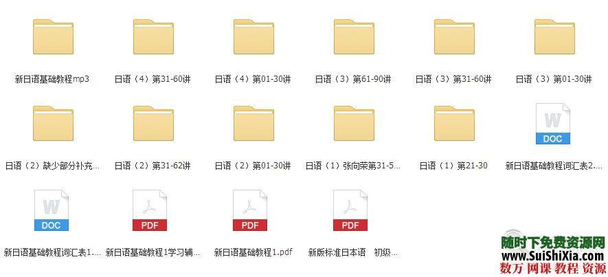 日語(yǔ)學(xué)習(xí)資料大全，新日語(yǔ)基礎(chǔ)mp3+視頻教程+單詞表插圖