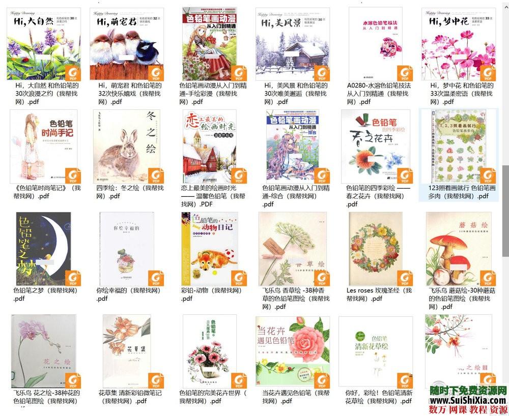 40G最強彩鉛零基礎(chǔ)入門到高手教學(xué)教程，包括大量電子書和繪畫視頻_趣資料視頻資源插圖11