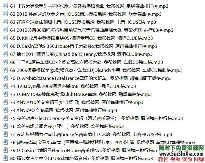 320K無(wú)損車載流行MP3音樂舞曲+MP4視頻神曲，共42G幾千首打包分享_趣資料教程資源插圖17