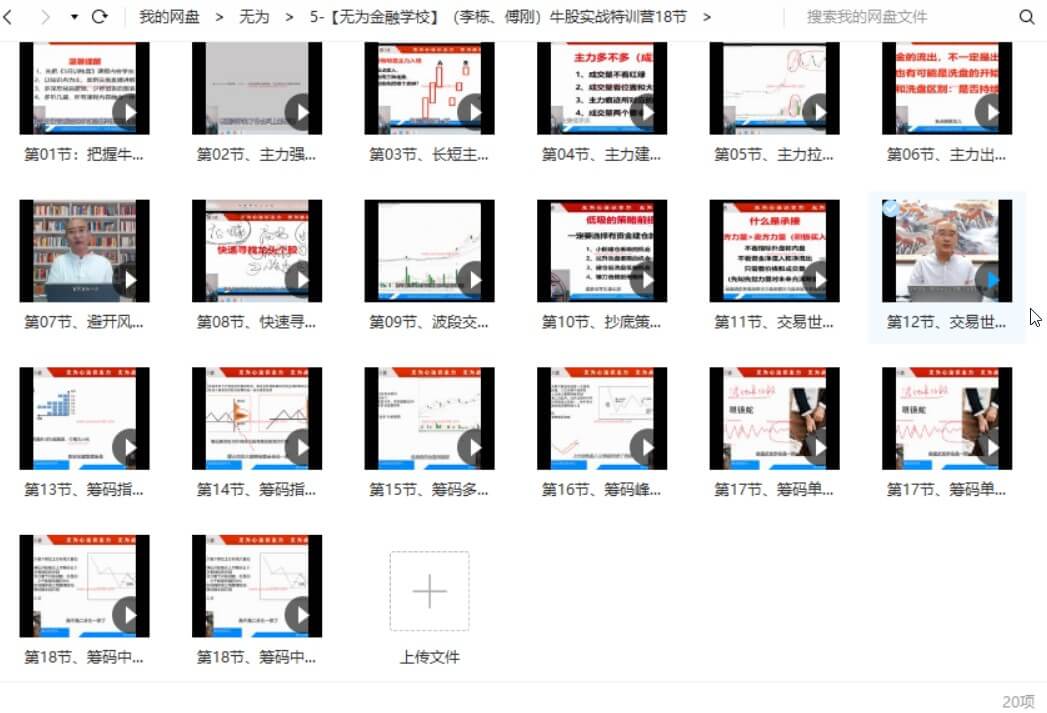 無為學(xué)院（李棟、傅剛）牛股實戰(zhàn)特訓(xùn)營18節(jié)_百度云網(wǎng)盤教程視頻插圖1