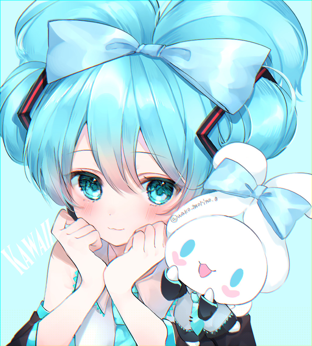 萌萌的玉桂狗初音未來(lái)組合登場(chǎng)，雙倍的萌萌氣息超治愈插圖