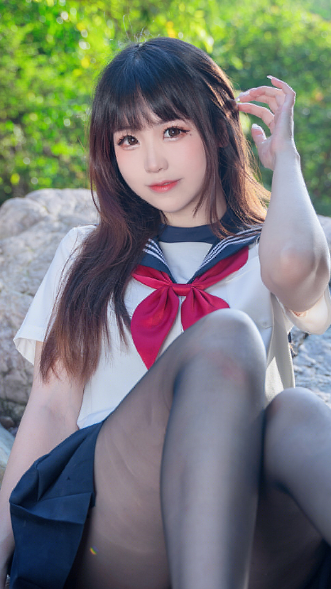 戶外美女miko醬ww 小小溪流圖片欣賞插圖3