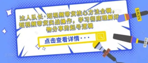 達(dá)人隊(duì)長?短視頻帶貨核心方法實(shí)戰(zhàn)操作，學(xué)會(huì)好物分享起號(hào)插圖