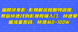 貓膩講電影?影視解說陪跑特訓班，幫你快速入門影視剪輯，掌握流量密碼百度網(wǎng)盤插圖