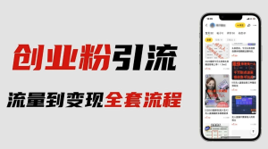 價值980的2023最新暴力引流創(chuàng)業(yè)粉絲玩法，單日被動引流50+創(chuàng)業(yè)粉百度網(wǎng)盤插圖