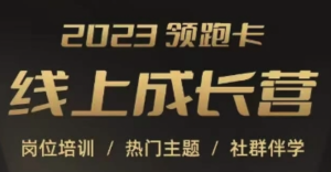 2023領(lǐng)跑卡線上成長營，淘寶崗位培訓，直通車、萬相臺、引力魔方、引流百度網(wǎng)盤插圖