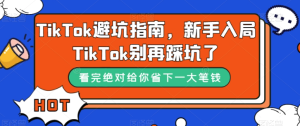 TikTok避坑指南，新手入局TikTok別再踩坑百度網(wǎng)盤插圖