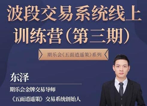 東澤《五面逍遙策》波段交易系統(tǒng)線上訓(xùn)練營(yíng)插圖