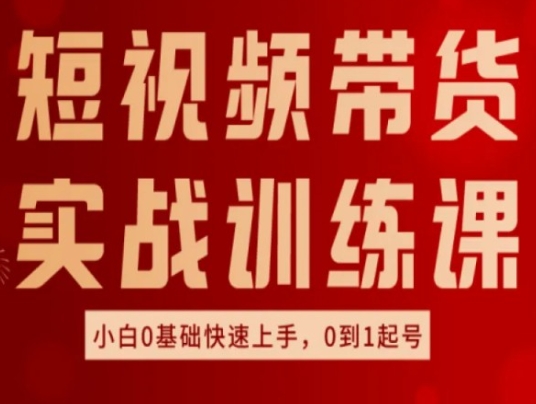 短視頻帶貨實(shí)戰(zhàn)訓(xùn)練課，好物分享實(shí)操，小白0基礎(chǔ)快速上手，0到1起號(hào)插圖