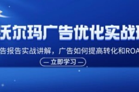 【網(wǎng)賺上新】090.沃爾瑪廣告優(yōu)化實(shí)戰(zhàn)班，廣告報告實(shí)戰(zhàn)講解，廣告如何提高轉(zhuǎn)化和ROAS等