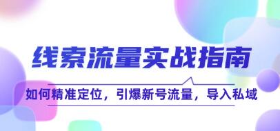 《線(xiàn)索流量實(shí)戰(zhàn)指南》如何精準(zhǔn)定位，引爆新號(hào)流量，導(dǎo)入私域插圖