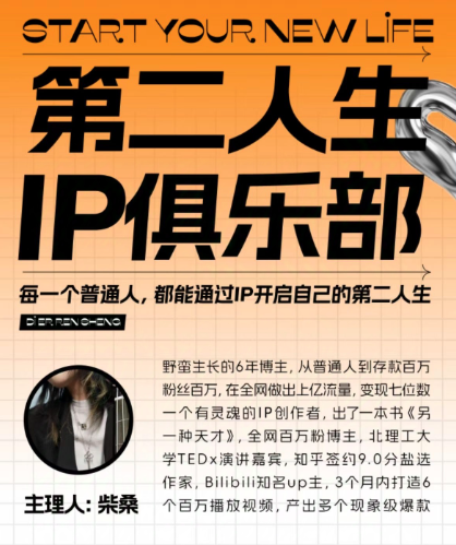 第二人生ip俱樂部：10節(jié)ip打造課，精準(zhǔn)定位+爆款拆解+吸粉人設(shè)設(shè)計(jì)全課程插圖