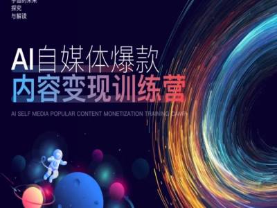 AI自媒體爆款內(nèi)容變現(xiàn)訓(xùn)練營(yíng)，20%底層邏輯，60%實(shí)操方法，20%案例拆解(即學(xué)即用)插圖